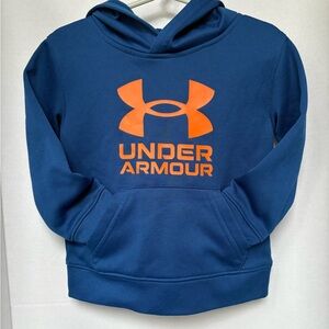 Under Armour Toddler Boys Hoodie – Size 2T – Blue & Orange Logo 🧡💙